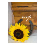 Carte du mariage campagnard RSVP de tournesol et d Invitations
