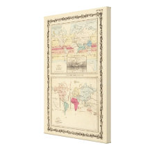 Carte du monde 2 toiles tendues