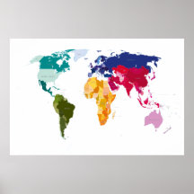 Carte du monde affiche