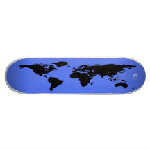 Carte du monde plateaux de planche à roulettes