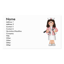 Carte du profil de l'infirmière cartes de visite personnelles