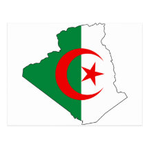 Carte DZ de drapeau de l'Algérie Carte Postale
