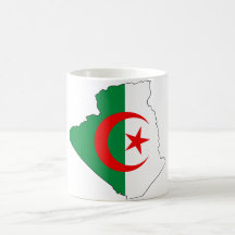 Carte DZ de drapeau de l'Algérie Tasse