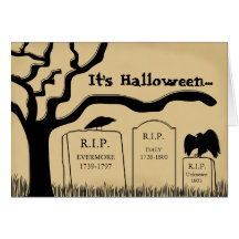 Carte effrayante drôle de Halloween