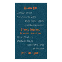 Carte égyptienne de norme de topaze cartes de visite professionnelles
