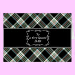 Carte élégante de fête des pères de tartan cartes