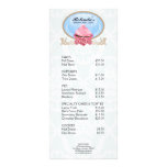 Carte élégante de support de boulangerie de petit  double carte personnalisée