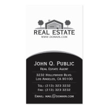 Carte élégante d'entreprise immobilière cartes de visite professionnelles