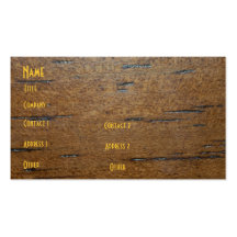 Carte en bois de profil de grain cartes de visite personnelles