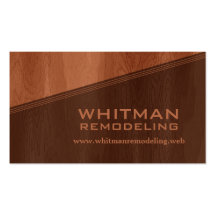Carte en bois d'entreprise de construction de ceri carte de visite
