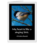 CARTE EN PASTEL D'ART DE CHICKADEE
