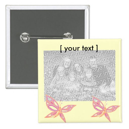 Carte en pastel de modèle de papillon badge