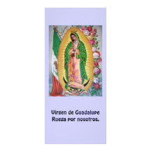 Carte espagnole de prière de Virgen De Guadalupe Modèle De Carte Double