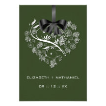Carte essoufflée du coeur RSVP - forêt Faire-part Personnalisé
