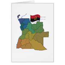 Carte et drapeau de l'Angola