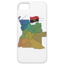 Carte et drapeau de l'Angola Coques iPhone 5