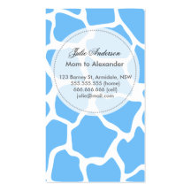 Carte faite sur commande de maman de girafe carte de visite