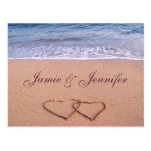 Carte faite sur commande de plage carte postale