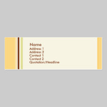 Carte faite sur commande de profil de barres jaune cartes de visite
