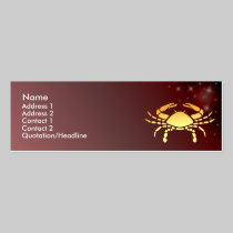 Carte faite sur commande de profil de signe de zod cartes de visite