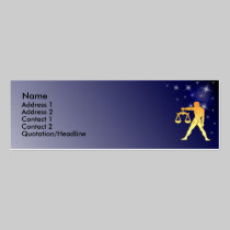 Carte faite sur commande de profil de signe de zod cartes de visite