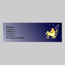 Carte faite sur commande de profil de signe de zod cartes de visite