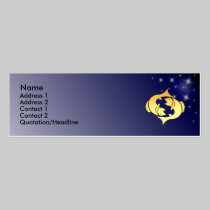 Carte faite sur commande de profil de signe de zod cartes de visite