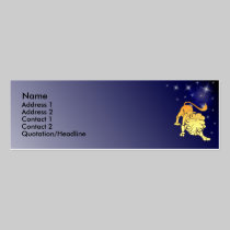 Carte faite sur commande de profil de signe de zod cartes de visite