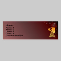 Carte faite sur commande de profil de signe de zod cartes de visite