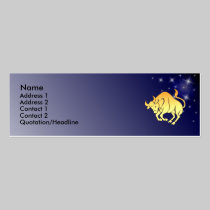 Carte faite sur commande de profil de signe de zod cartes de visite