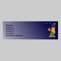 Carte faite sur commande de profil de signe de zod cartes de visite