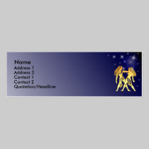Carte faite sur commande de profil de signe de zod cartes de visite