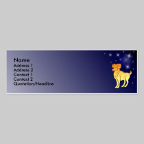 Carte faite sur commande de profil de signe de zod cartes de visite