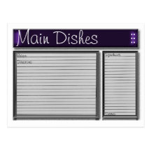 Carte faite sur commande de recette d'accents pour carte postale