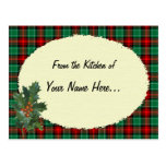 Carte faite sur commande de recette de houx vert r cartes postales