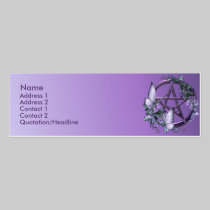 Carte faite sur commande Wiccan de pentagone étoil cartes de visite