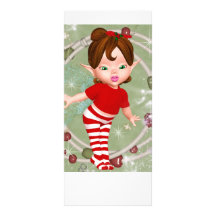 Carte féerique de support de bébé de Noël Modèle De Carte Double