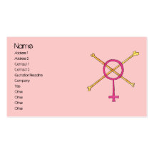 Carte FEMELLE de profil de PIRATE Cartes De Visite Personnelles