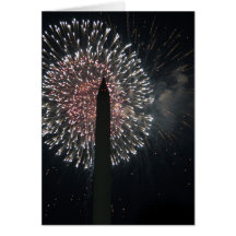 Carte/feux d'artifice monument de Washington