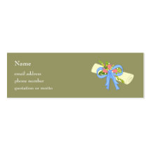 Carte florale d'obtention du diplôme ou de Réunion Cartes De Visite Professionnelles