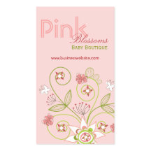 carte florale rose de profil de fleurs de fatfatin modèles de cartes de visite