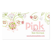 carte florale rose de profil de fleurs de fatfatin carte de visite