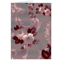 Carte florale vintage rose minable