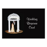 Carte formelle de rsvp de mariage noir bristols personnalisés