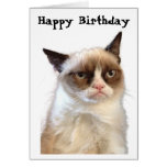 Carte grincheuse de joyeux anniversaire de chat