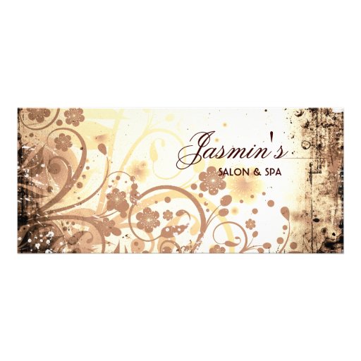 Carte grunge florale de support carte double en  couleur