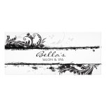 Carte grunge florale de support double carte personnalisée