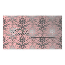 Carte grunge rose de Tableau de damassé Carte De Visite
