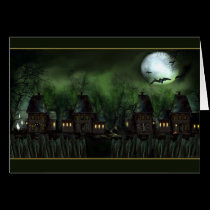Carte hantée de Halloween de Chambres cartes