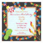 Carte hawaïenne d'invitation de réception au bord 